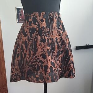 Urban Outfitters Black and Burnt Orange  Mini Skirt